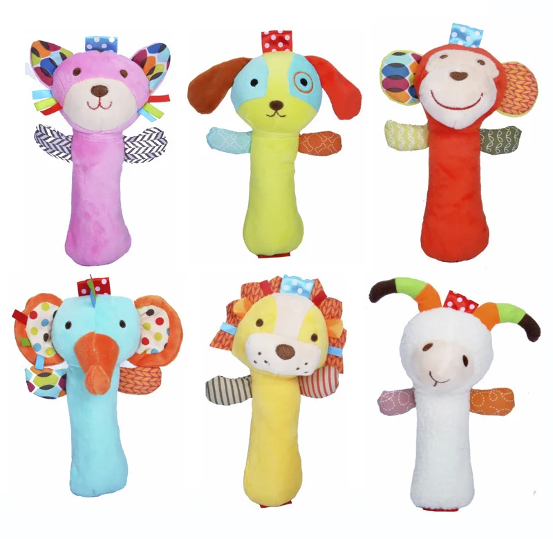 Лидер продаж игрушки для новорожденных погремушки Мультяшные овечки собаки