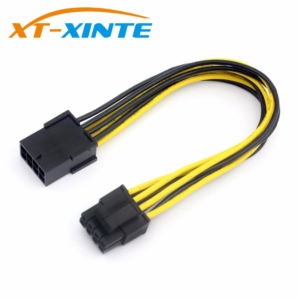 

Graphics 8P to CPU 8Pin (4pin +4pin ) Power Supply Cable Adapter Famale to Male Power Convertor 8Pin Miner Cable 12cm for BTC