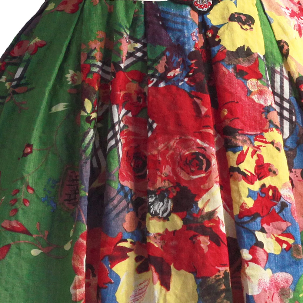 

Mottelee Girls Dress Flower Print Pageant Ball Gown Cotton Kids Wedding Party Dresses Summer Baby Vintage Frock for 2-8 Years