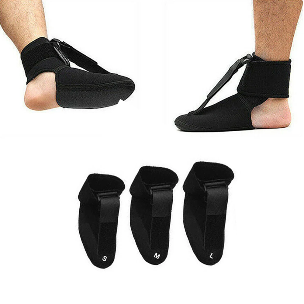 Черный подтяжки лодыжки плантар Фасцит Ночная Капа лифта Dorsal Поддержка