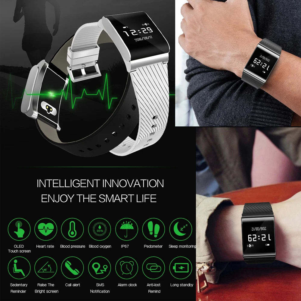 Новые Bluetooth Smart Band X9 плюс Смарт браслет мужской крови мониторинга кислорода bressure