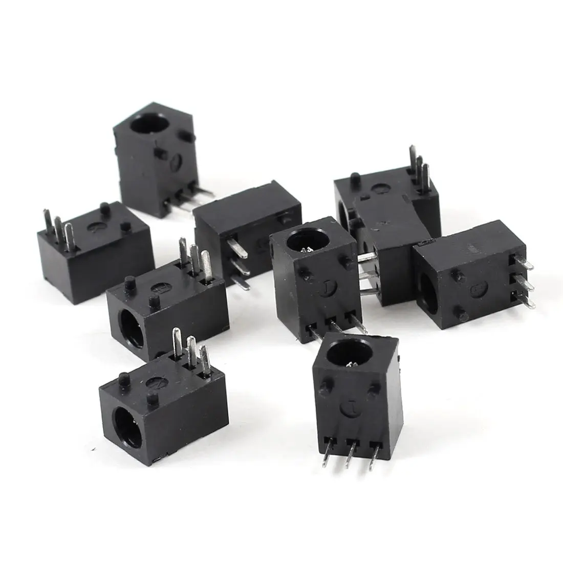 Абсолютно новый 10 шт. черный 3 Pin 5 мм x 1 DC разъем питания PCB крепление|pcb linear|pcb solderpcb