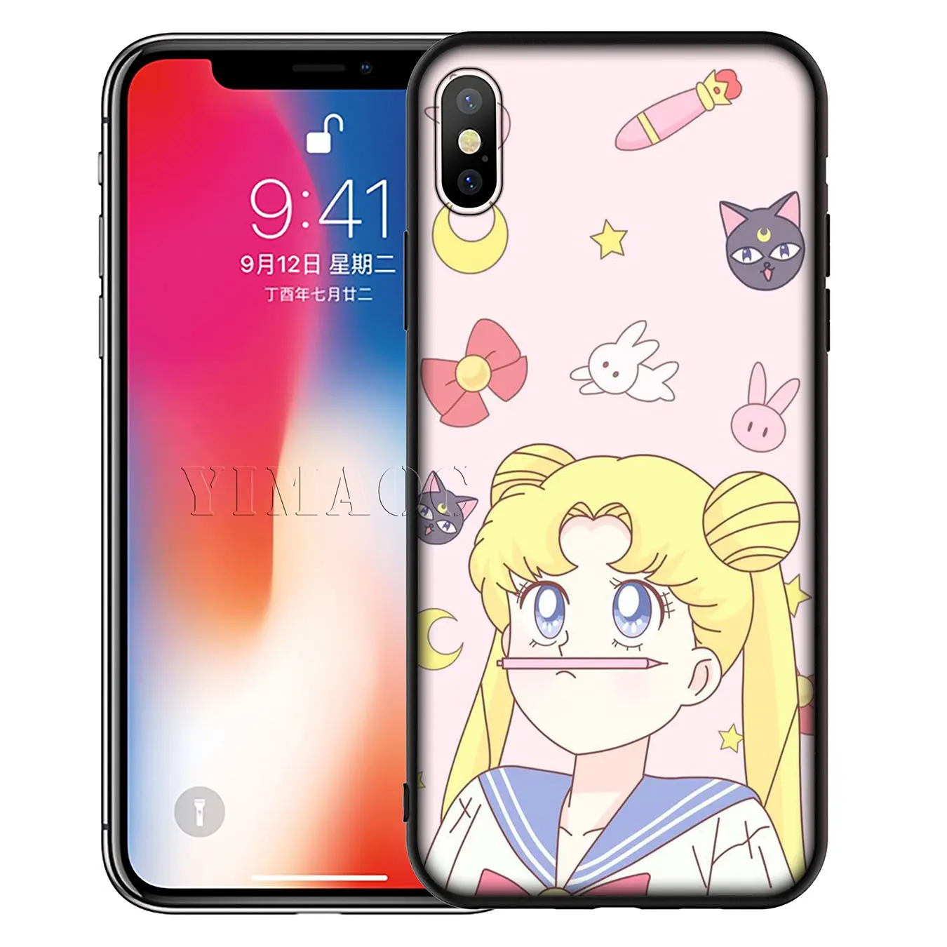 Мягкий силиконовый чехол YIMAOC для iPhone XR X XS Max 6 6S 7 8 Plus 5 5S SE черный из ТПУ|Бамперы| |
