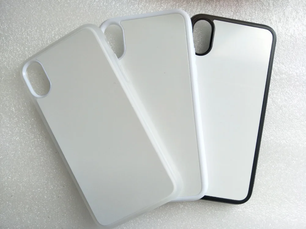 2d Rubber TPU case For iPhone X 8 4s 5S SE 6 6S 7 plus sublimation print cover with blank white aluminium plate 100pcs/lot |