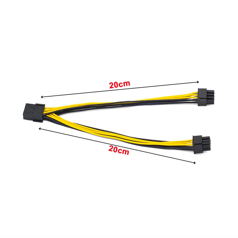 1-10 шт. RGEEK PCIE 8-контактный на двойной 8 (6 2) контактный PCI Express кабель-сплиттер для VGA