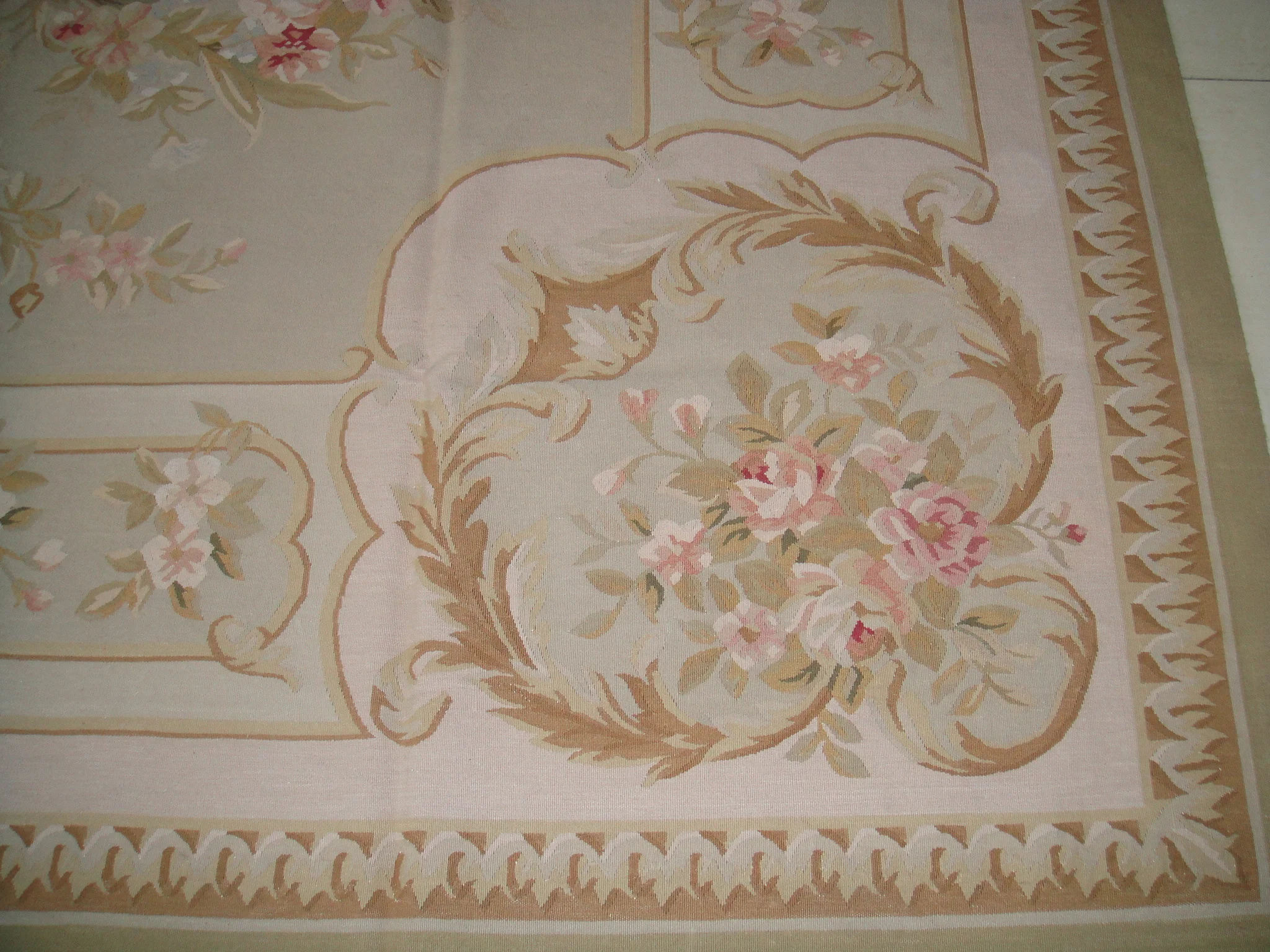 Kopen Gratis Verzending 8'x10 'Aubusson Tapijten Hand Weefde Wollen Tapijten Beige En Medallian Aubusson Tapijten Voor Thuis Decoratie Bedrooom Tapijten