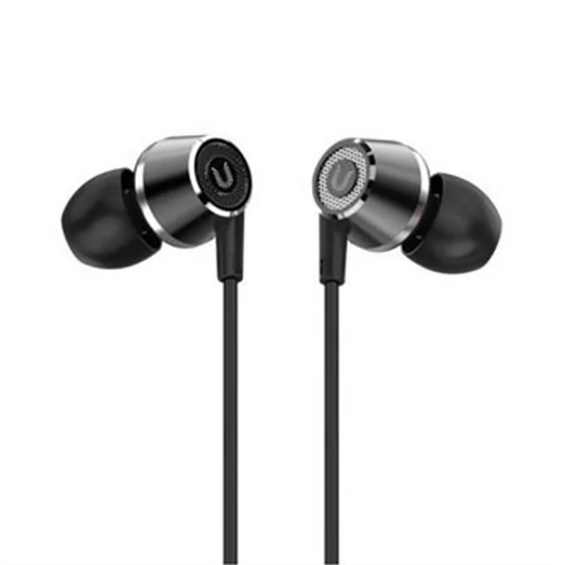 black UiiSii HI820 высококлассные металлические наушники-вкладыши 3,5 мм шумоподавление стерео HIFI НЧ, проводная гарнитура с микрофоном для телефона ПК - Цвет: black