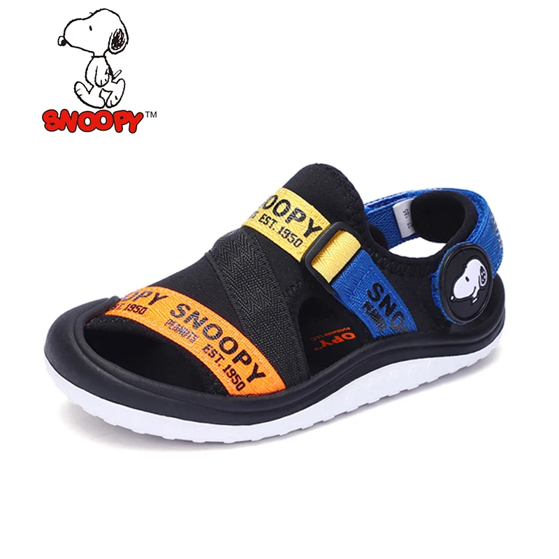 Snoopy/летние пляжные сандалии детские летняя кожаная обувь для мальчиков