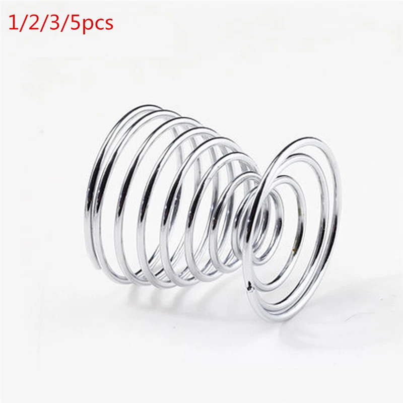 

1/2/3/5pcs Boiled Eggs Holder Stainelss Steel Egg Cup Spring Wire Egg Tray Cooking Tool