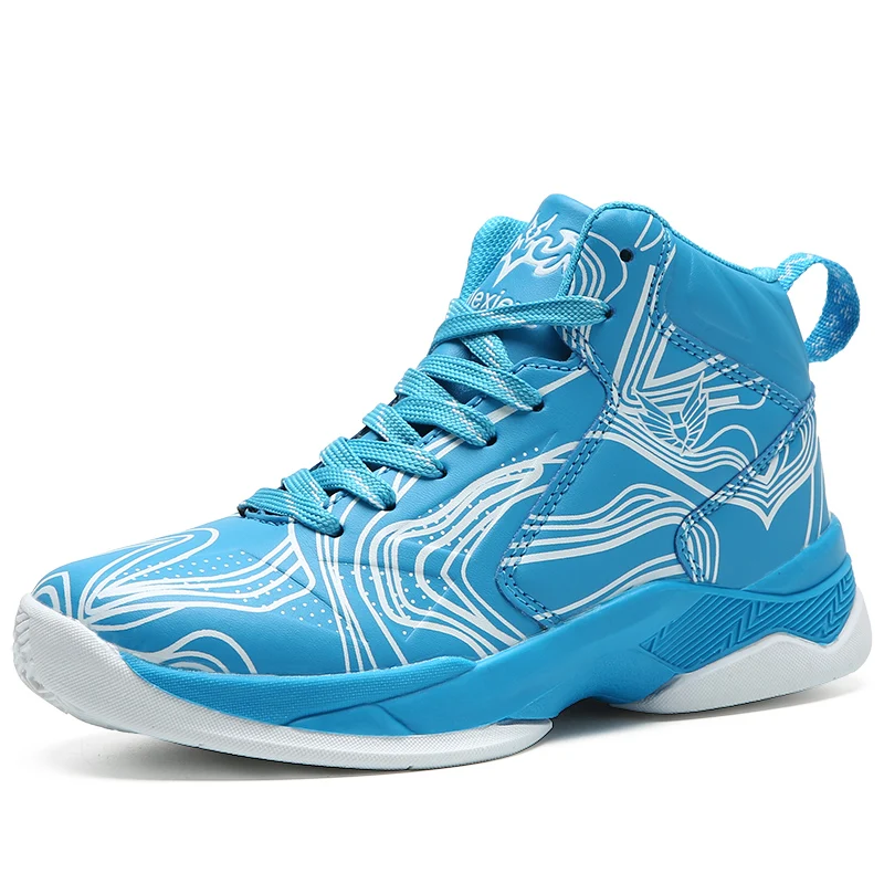 2018 Осень Новый стиль уникальный дизайн принт детская Баскетбольная обувь для
