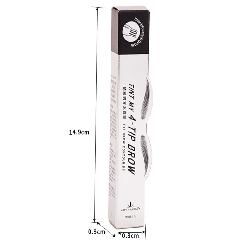 4 головки водостойкие Microblading брови Татуировка ручка тонкий эскиз Enhancer вилка