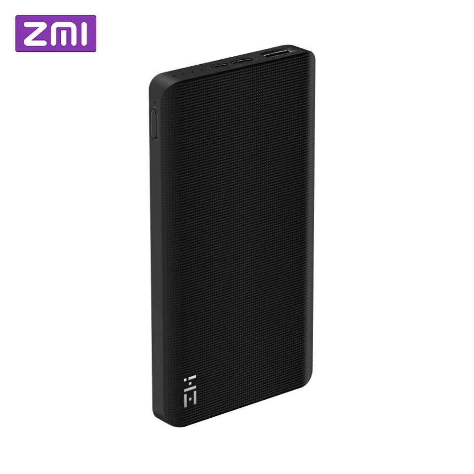 Xiaomi ZMI power Bank 10000 мАч Внешний аккумулятор Портативная зарядка Быстрая 2 0