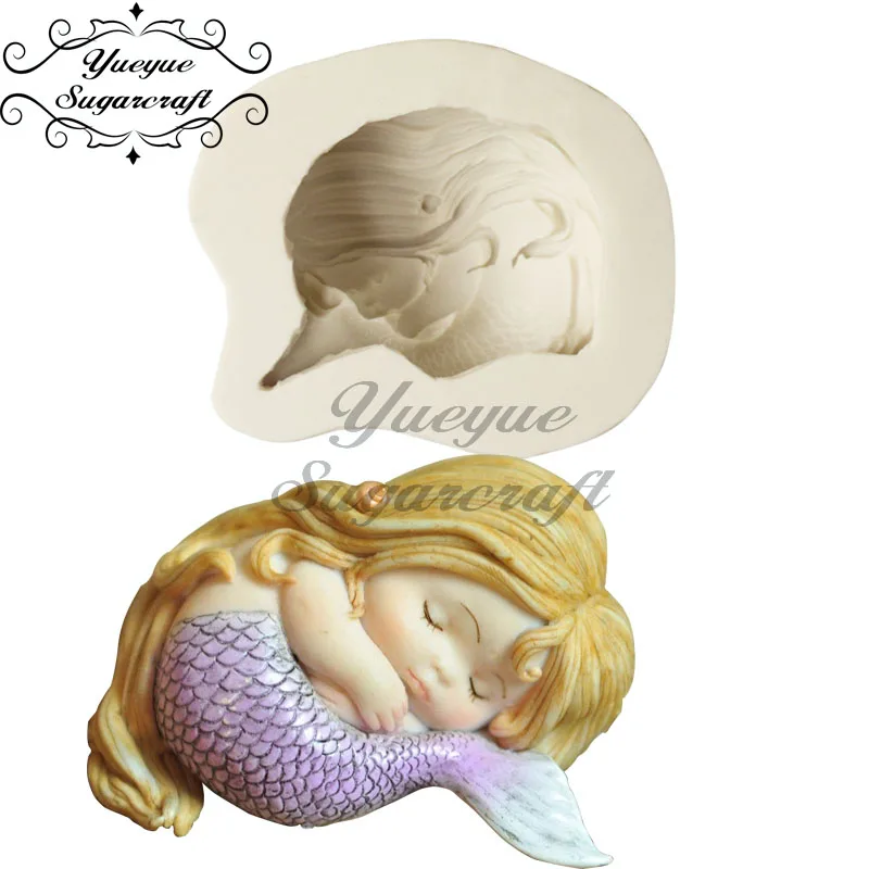 Yueyue Sugarcraft Fish Girl силиконовая форма для украшения торта инструменты шоколада|Формы