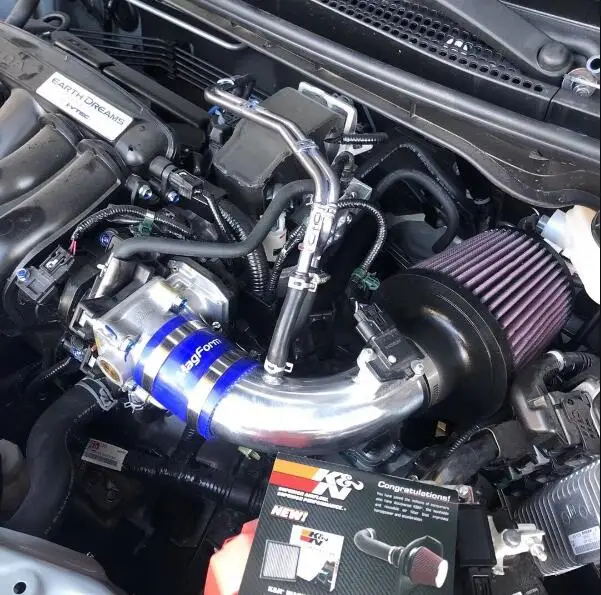 Воздухозаборник труб комплект+ воздушный фильтр для Honda Civic 1,8 8/9/9,5, xr, VEZEL 1.8L, XR-V 1,8, то, пожалуйста, скажите мне год вашего автомобиля - Цвет: with KN filter