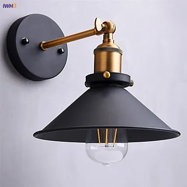 

IWHD Rustic Loft Retro Wall Lights For Home Lighting Bedroom LED Stair Light Fixtures Industrial Vintage Wall Lamp Wandlamp