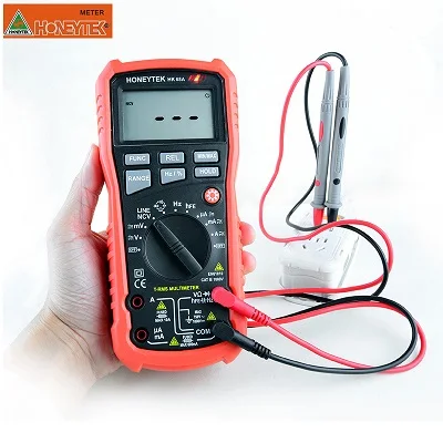 HONEYTEK HK68A мультиметр-тестер 4000 Количество истинных RMS цифровой мультиметр авто Питание USB интерфейс AC DC напряжение тока