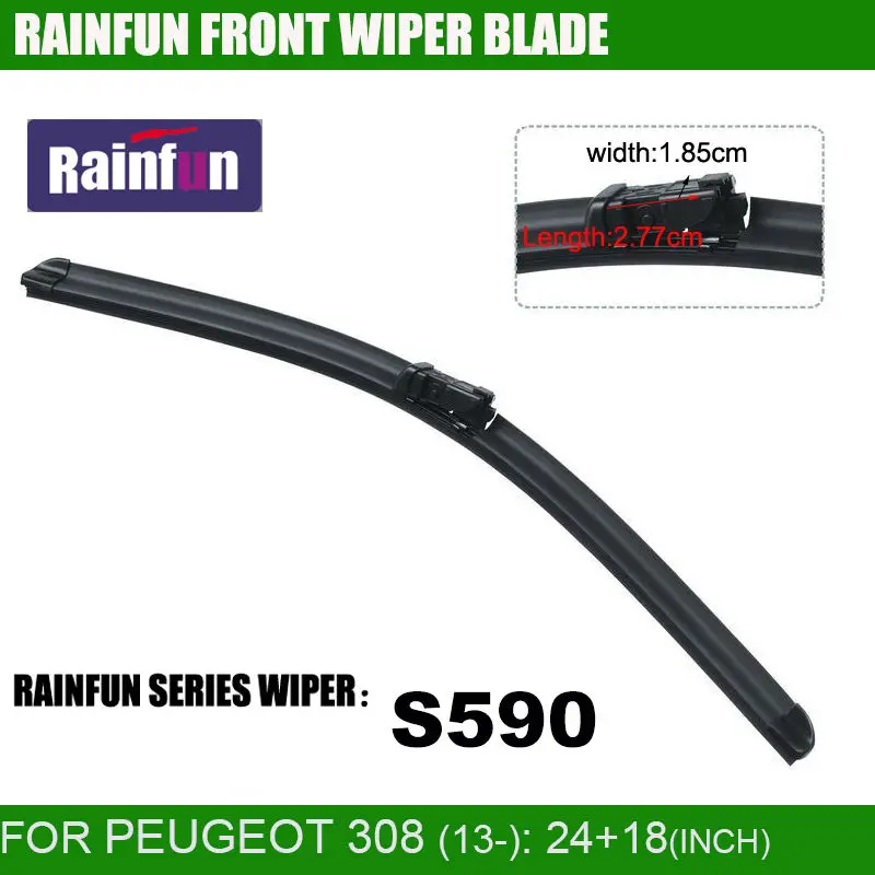 Щетка стеклоочистителя RAINFUN S590 24 + 18 дюймов для Peugeot 308 MK2(13 ) и PEUGEOT SW ESTATE(14