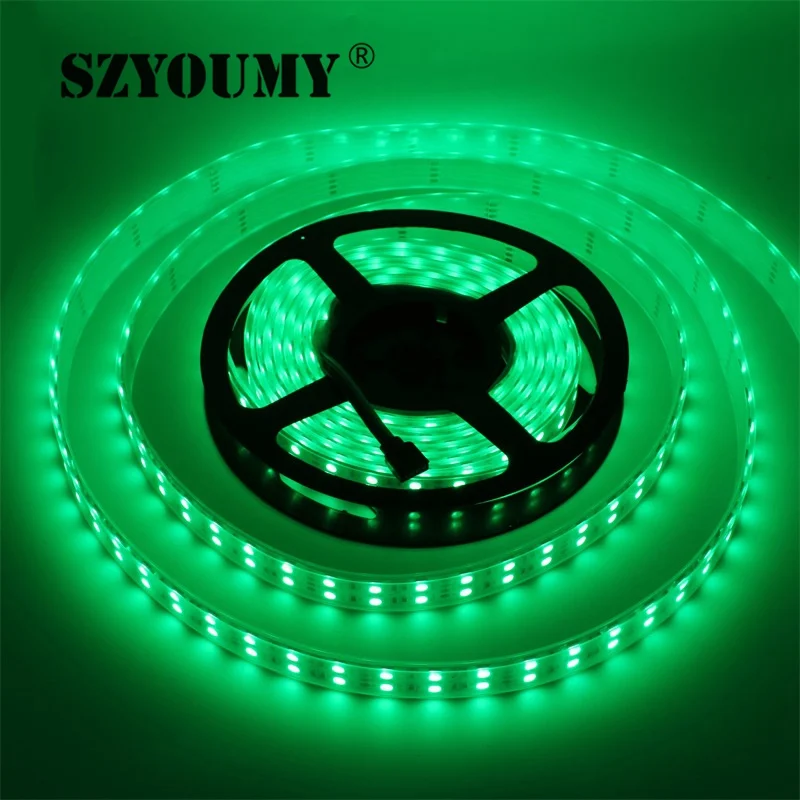 

SZYOUMY 120LEDs/m Double Row SMD 5050 LED Strip 12V Silicone Tube Waterproof Flexible Light 50meter/lot Christmas Led Strip Free