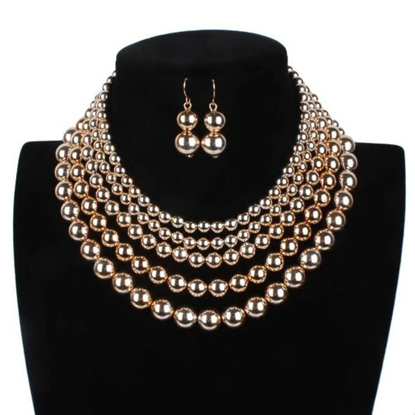 Лидер продаж комплект ювелирных изделий для вечеринок многослойное