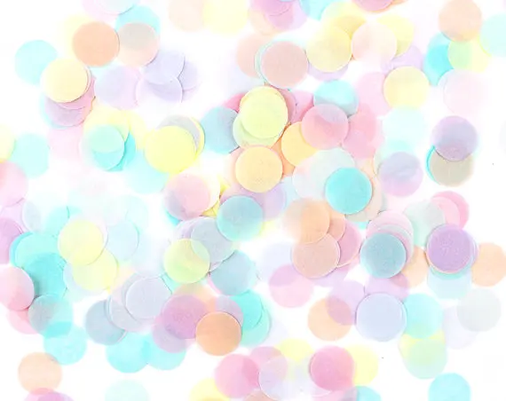 30g confetti 2.5cm Вечерние гирлянды в виде единорога, Пастельная Радужная гирлянда, набор для самостоятельной сборки тканевых кисточек с 15 кисточками для 7 футов CH1105, пастельные бумажные соломинки, конфетти - Цвет: 30g confetti 2.5cm