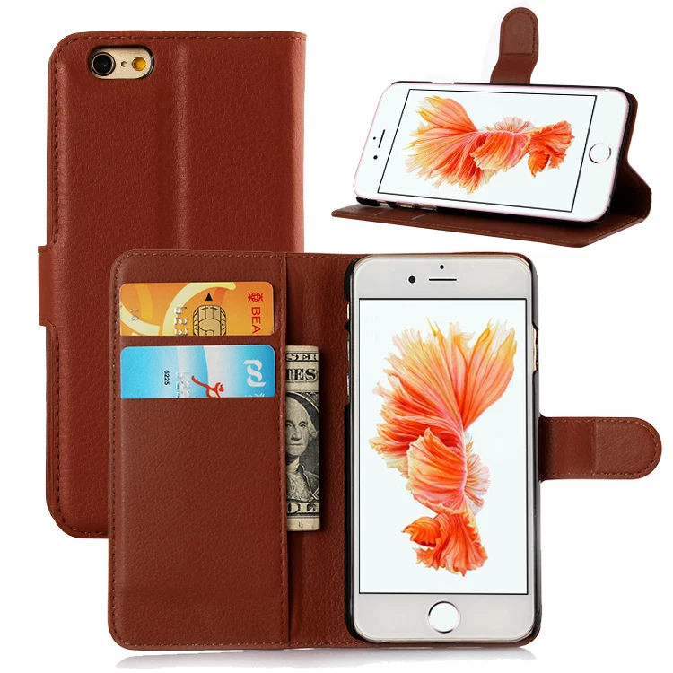 Роскошный чехол из искусственной кожи книжка для iPhone 6 S с отделением кредитных