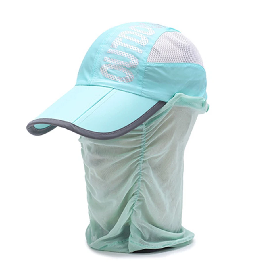 Mint Green BUTTERMERE, бейсболка с длинными полями, мужская, темно-синяя, дышащая, Snapback, шапки, женские, с принтом, складная, летняя, для кемпинга, защита лица, Солнцезащитная шляпа - Цвет: Mint Green