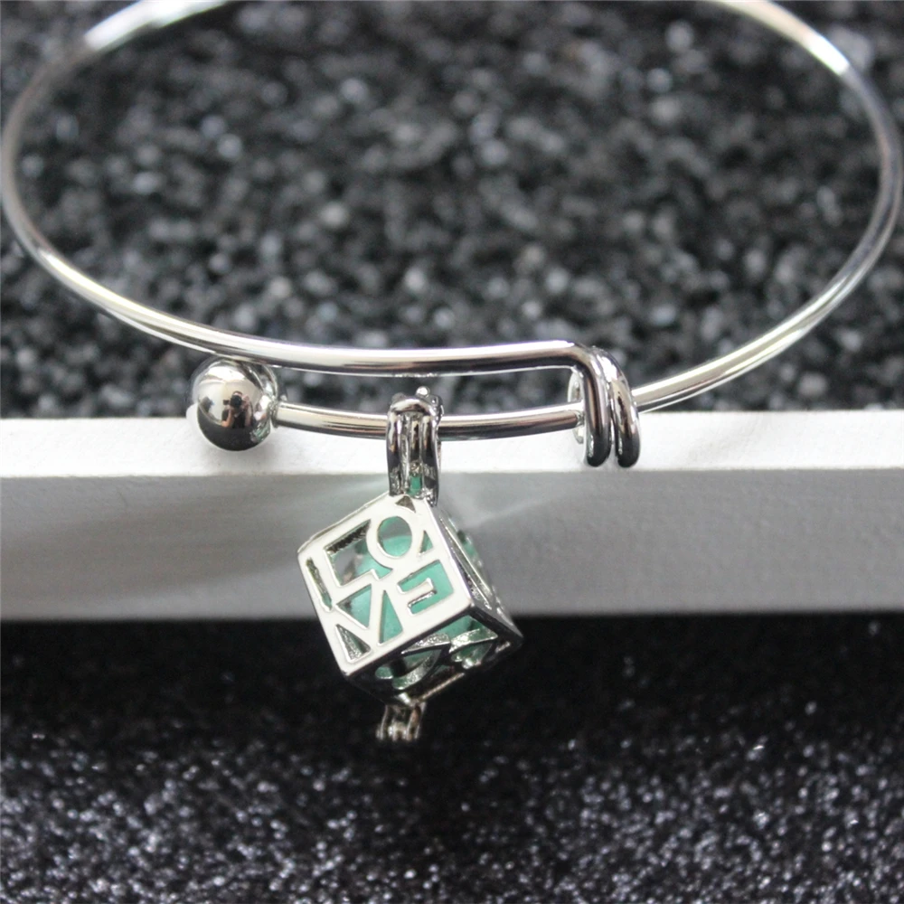Stainless Steel Bracelet Mother &amp Child Dolphin Butterfly Soccer Crown Oyster Pearl Beads Cage Essential Oil Diffuser | Украшения и
