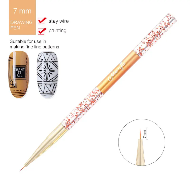 3pc/Set Nail Art UV Gel Makeup Brushes 3D DIY Paint Drawing Polish Brush Pen Fingernail Design Tips Dotting Manicure Tools | Красота и