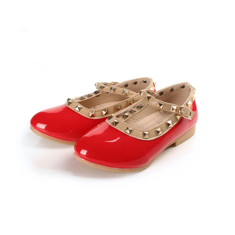 SKHEK Brand New Заклепки девочек Детская обувь Детская Досуг Спортивная обувь Rubber Sole Breathable PU20172017 Модный отдых кроссовки кеды красовки