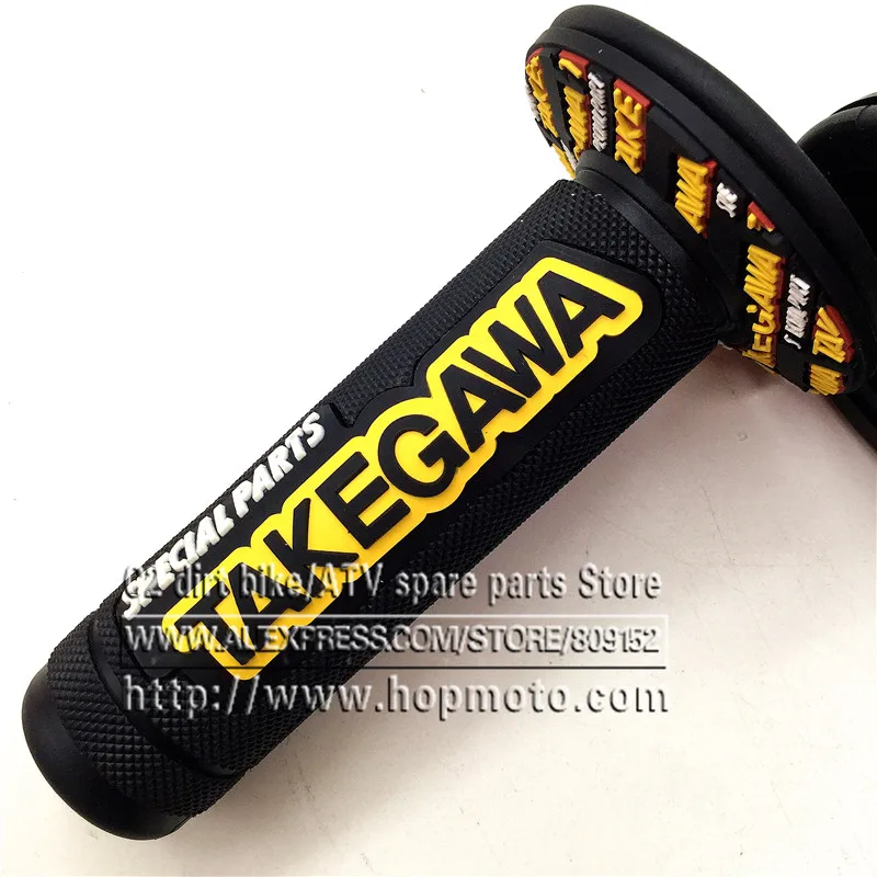 Рукоятка шарнирная желтая для мотоцикла 7/8 дюйма|handlebar hand grips|bike motocrosspit bike |