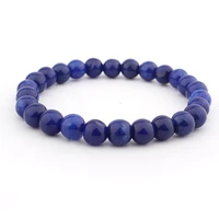 gvusmil high quality lapis lazuli bracelet natural stone bead mens bracelet throat chakra spiritual gift for him
