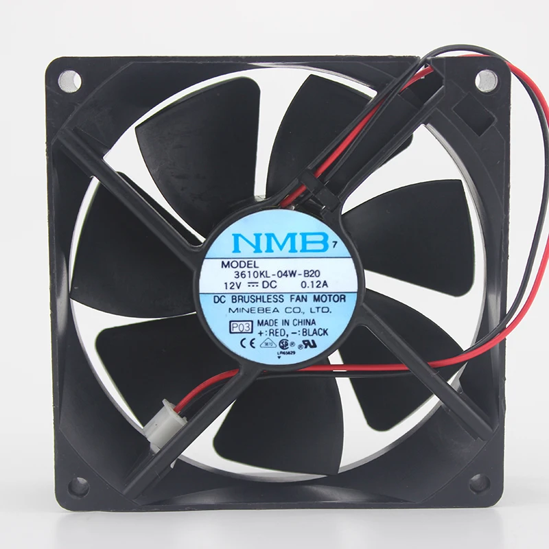 

Genuine 3610KL-04W-B20 9025 inverter cooling fan 12V 0.12A silent double ball