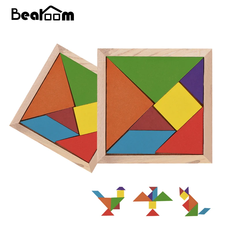 Головоломка Bearoom игра Танграм развивающие игрушки 3D головоломка деревянные
