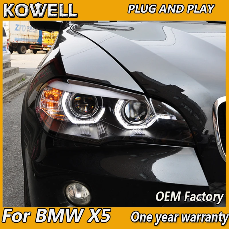 Фары головного света KOWELL для X5 фар 2007 2013 E70 фары ангельские глазки светодиодный