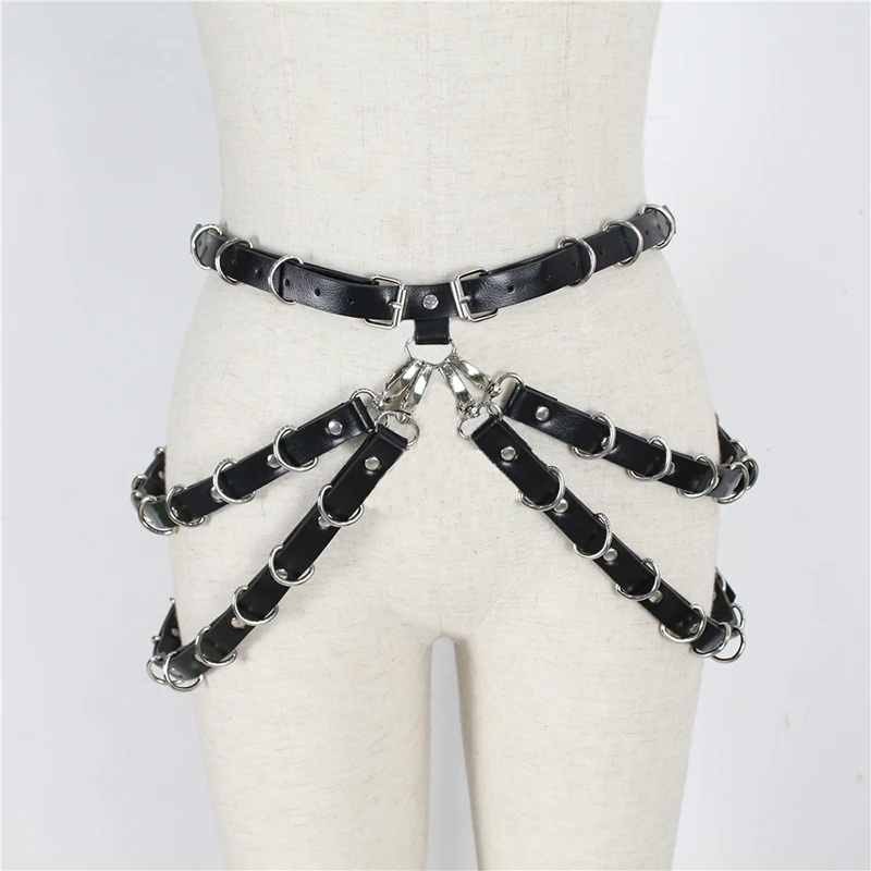 Харадзюку ремень для женщин панк готический цепь кожа кисточкой широкий Жгут Связывание укороченный топ Пояс Пряжка ремни платья для девочек