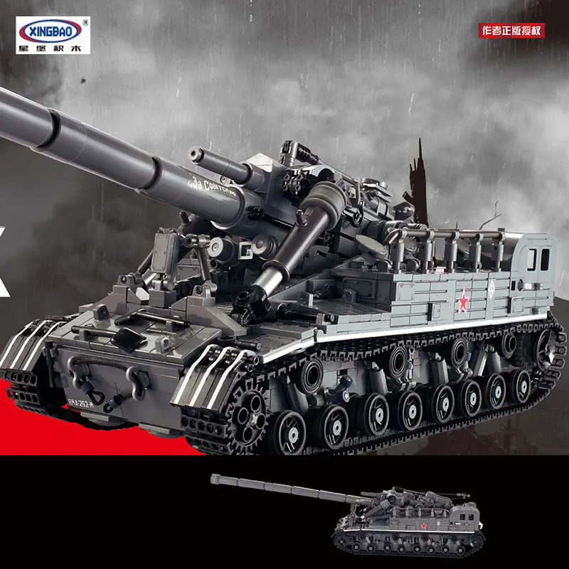 Фото XINGBAO 06001 1389 шт креативные MOC военные серии T92 Танк Набор Обучающие строительные блоки кирпичи игрушки модель подарки на день рождения №2