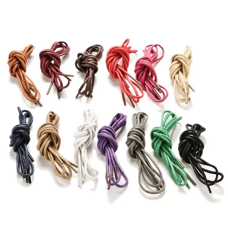 Высококачественные повседневные кожаные шнурки ярких цветов разноцветные - Фото №1