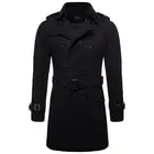 Зимнее мужское пальто, мужская длинная толстая куртка 2022, двубортная шерстяная ветровка, мужское Брендовое пальто, дышащие Кашемировые Куртки с поясом