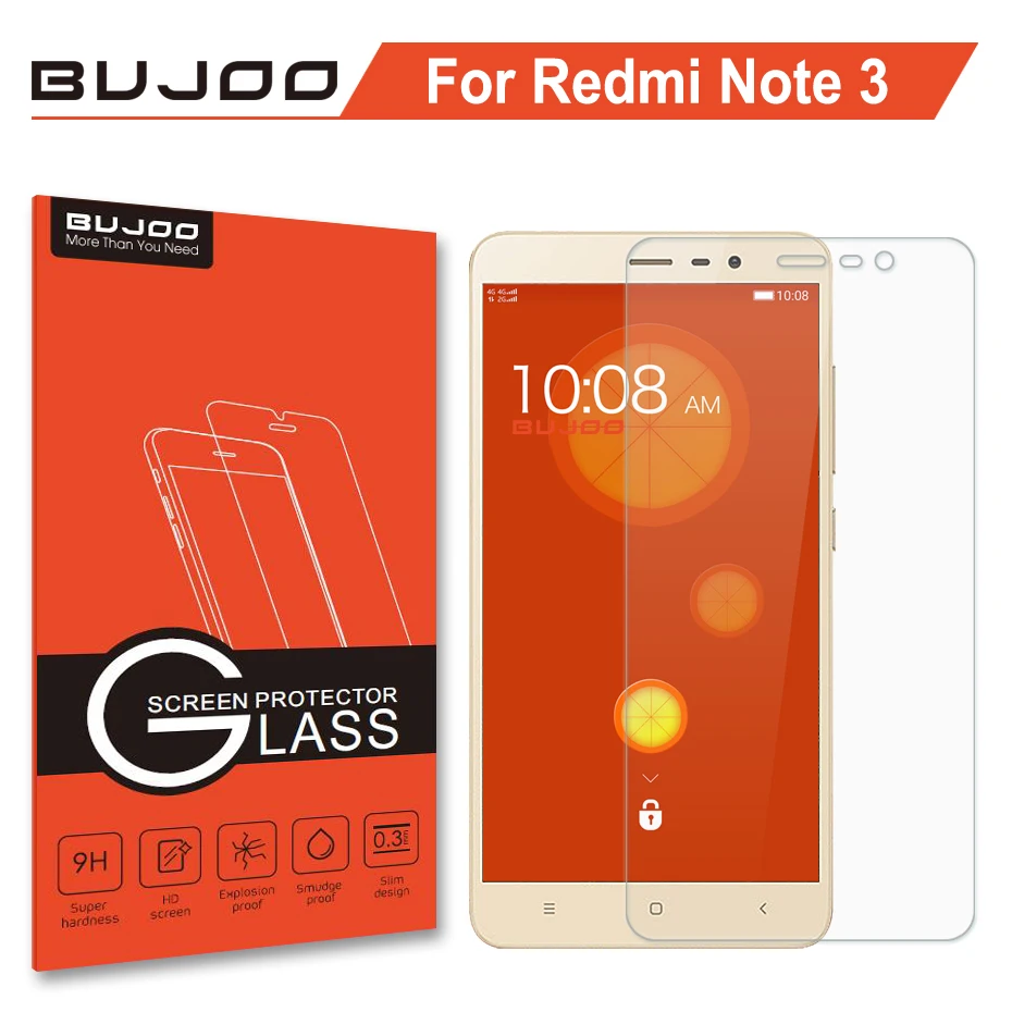 Защитное стекло BUJOO закаленное 2.5D для Xiaomi Redmi Note 3 Xiomi Hongmi 0 мм 9H HD|Защитные стёкла и