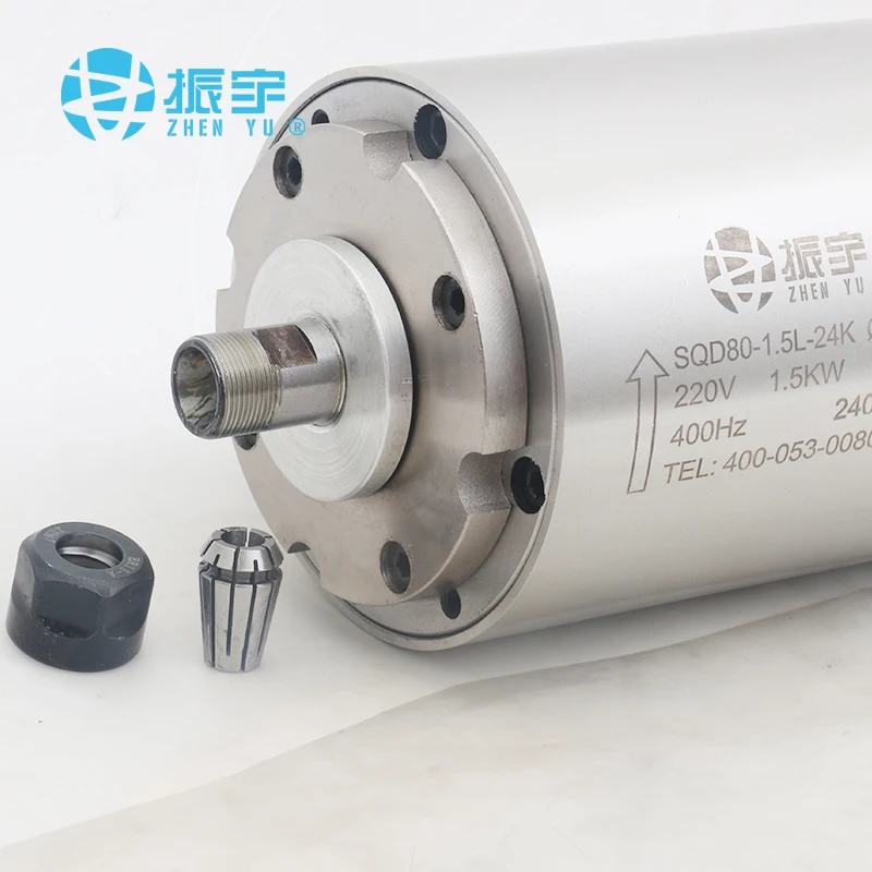 ZHENYU/SQD 1.5kw ER11 шпиндель с водяным охлаждением 4 подшипниками|Шпиндель станка| |