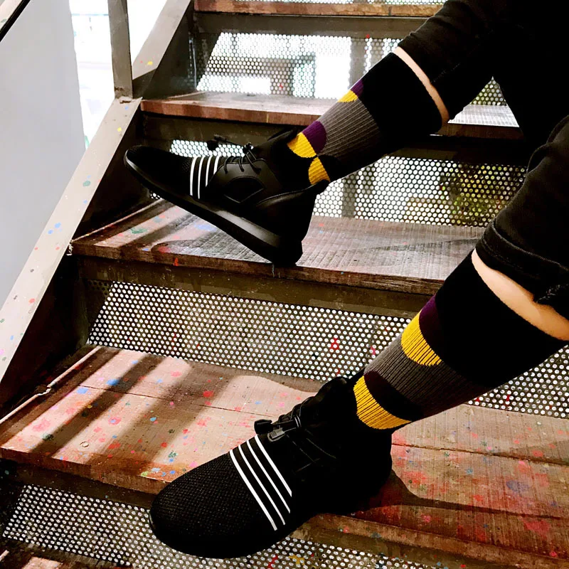 3 пары мужские хлопковые Теплые Длинные Носки happy зимние толстые теплые флисовые