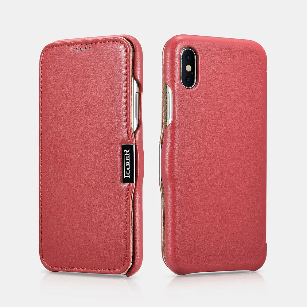 Icarer чехол из натуральной кожи для iPhone Xs MAX XR Xs X Apple Тонкий флип защитный чехол для сотового телефона Фолио кожаный чехол для телефона