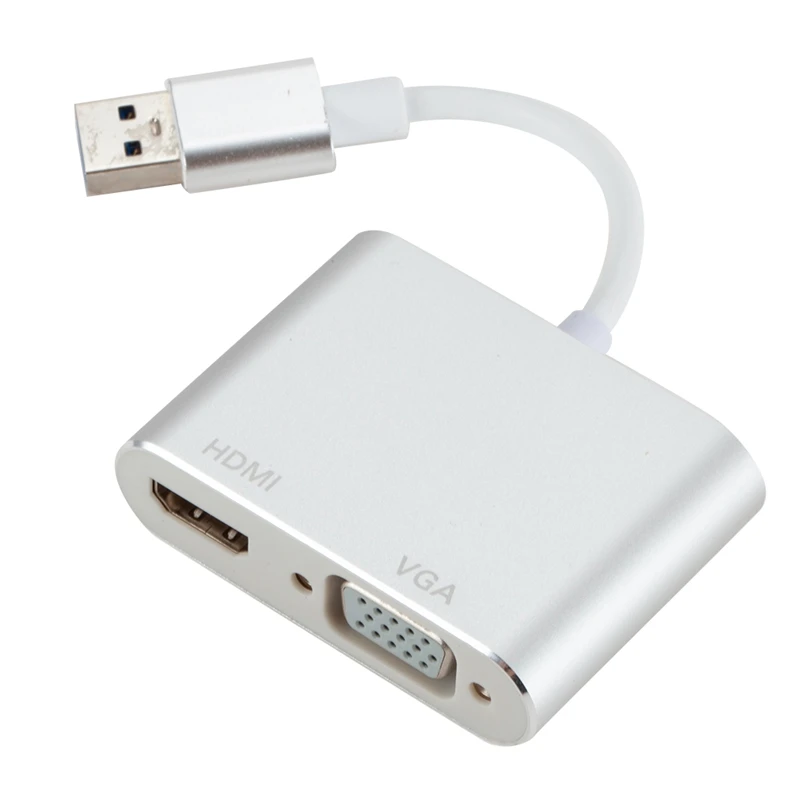 Usb3.0 к Hdmi Vga адаптер 4K Hd 1080P мульти дисплей 2 в 1 Usb конвертер аудио видео кабель для