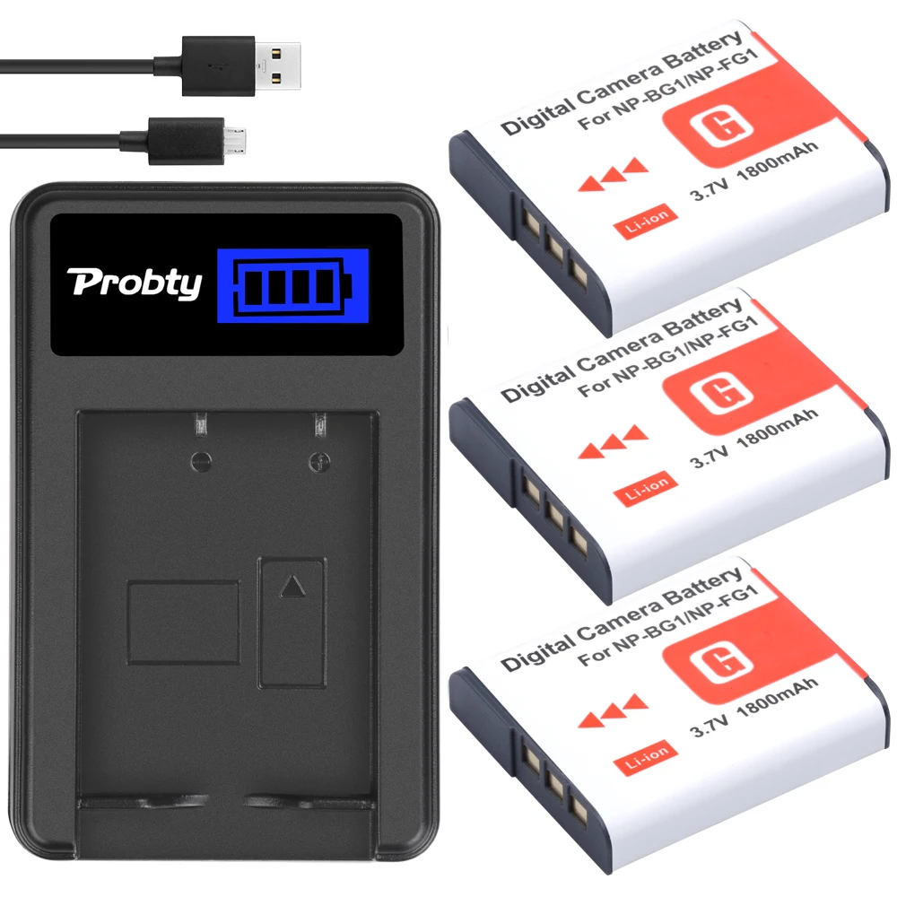 NP-BG1 1800mAh высокая емкость заменить аккумулятор и зарядное устройство для Sony |