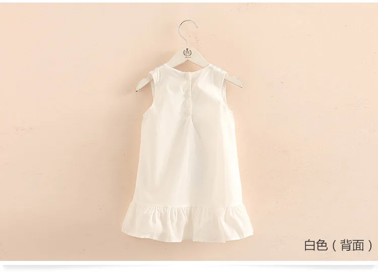 Hot Summer 2-10 Years Old Brief Kids Lace Embroidery Flower Floral Sleeveless Flounce Vest Tank Sundress Girls Dress Cotton