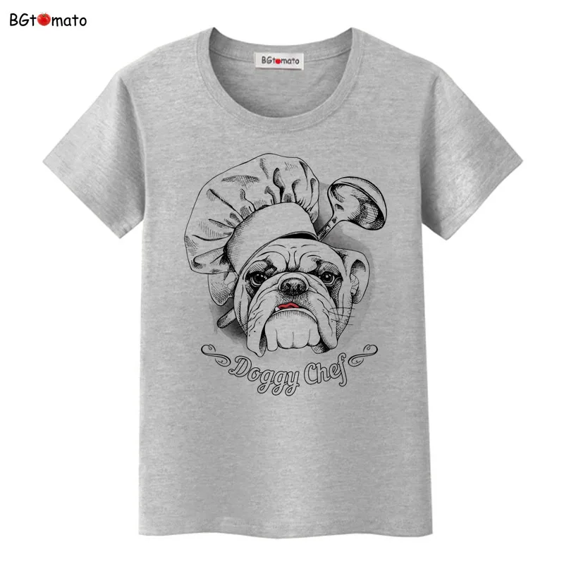 Bgtomato Doggy шеф-повара забавная рубашка с принтом милый стиль летние крутые топы