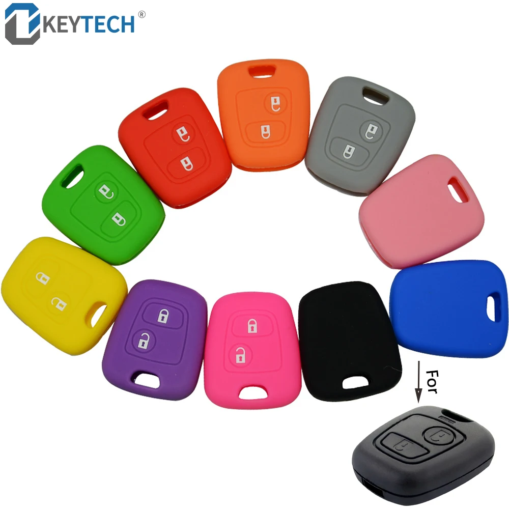 Чехол для ключей OkeyTech автомобиля силиконовый чехол от машины Peugeot 206 307 207 408 Citroen C2