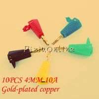 10pcs yt203 brand new 4mm stackable gold plated copper speaker banana plug connector test probe binding post free shipping