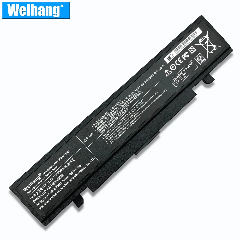 Аккумулятор Weihang для ноутбука SamSung 5200 мАч из Кореи батарея R428 R468 NP350 RV410 R530 R580 R528