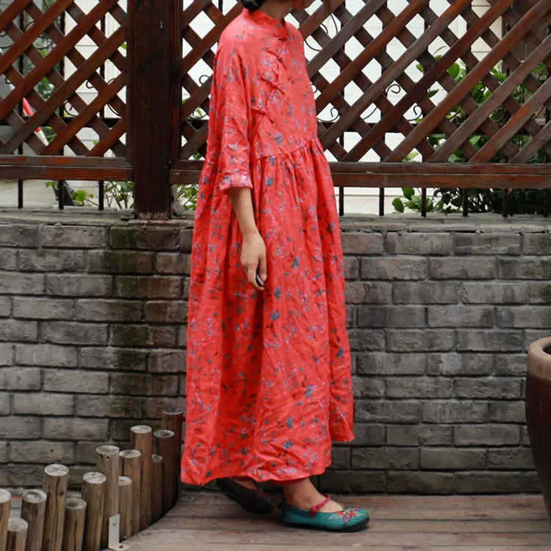 Новинка 2020 года. Летнее Длинное винтажное платье с принтом и высокой талией.